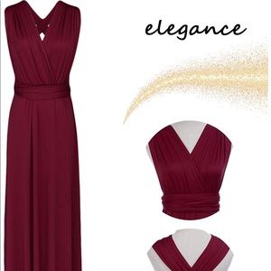 Burgundy bridesmaid dress